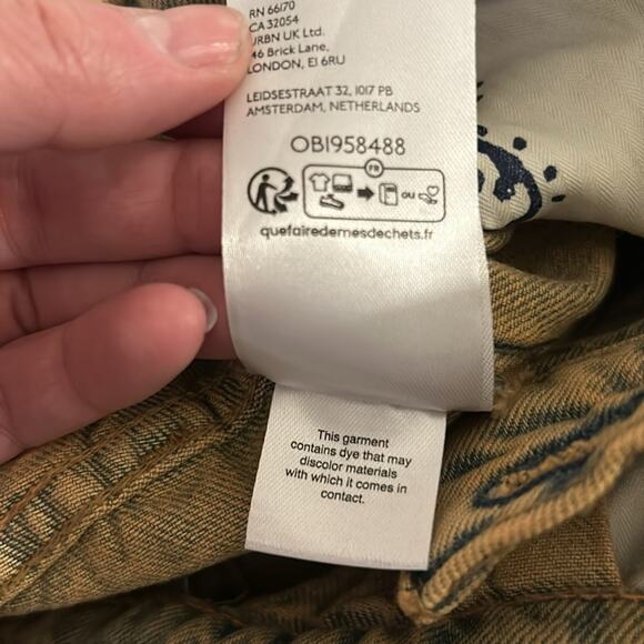 NWT Free People Boomerang hi rise long sandblast worn look denim shorts - Picture 12 of 13